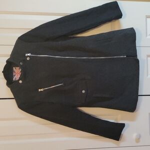 Miss London wool blend military style coat women's medium